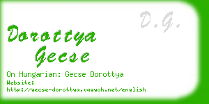 dorottya gecse business card